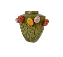 Vaas Tulip Keramiek 29x23x30cm Groen