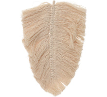 HÄNGENDE DEKO-BAUMWOLLE BLATTFORM NATUR 34X22CM