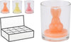 Kerze Hase im Glas D6 H8cm 3er-Set verschiedene Farben