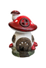 PADDENSTOEL HUISJE ROOD H25CM - AARDEWERK
