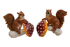 PADDENSTOEL M/EEKHOORNS 2 ASSORTIE 16X11X16 CM - POLYESTER