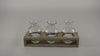 Houten tray grijs met 3 flesjes