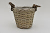 Oorpot riet met jute oren 22x18cm Grijs