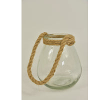 Glasvaas Galway D14 H17cm helder met jute touw