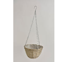 Glasflasche in Seegraskorb mit Ohren natur D12 H18.5cm