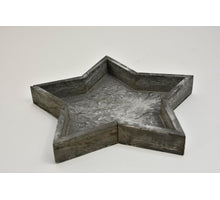 Holztablett Stern grau-wash 40x40x3cm