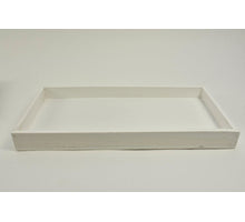Holztablett/Pflanzgefäß Rechteck weiß-wash 30x9x6cm