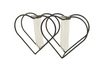 Holzgestell rund ''Jute'' mit 1 Flasche und Ohren 8.5x8.5x10cm natur