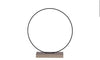 Decoratie cirkel op houten voet goud - b7xd30cm