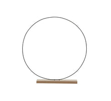 Dekoration Kreis auf Holzsockel gold - b8xd40cm