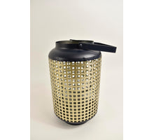 Teelicht Turm (8) ''Treppe'' Metall rund D25 H36,5cm gold