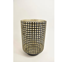 Teelicht Turm (8) ''Treppe'' Metall rund D25 H36,5cm schwarz