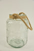 Glasvase ''Bee'' rund mit Juteseil D18 H25cm