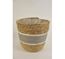 Seegras ''Alie'' Korb rund natur/grau D20 H18cm