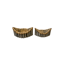 Set/2 houten planter Wall bootvorm grijs met touw 34x17x17cm/27x13x15cm