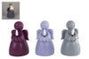 LED-Kerze „Engel“, lila/violett/silber, A3, 2 x AAA-Lampen, 7 x 7 x 12 cm