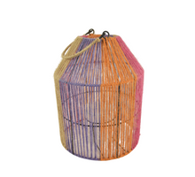 Jute Lantaarn Jasmijn Oranje/Fuchsia/Paars/Naturel D22,5 H25/36cm