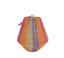 Jute Lantaarn Jasmijn Oranje/Fuchsia/Paars/Naturel D22 H23/35cm