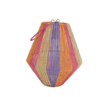 Jute Lantaarn Jasmijn Oranje/Fuchsia/Paars/Naturel D29 H32/49cm