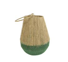 Jute Lantaarn Piety Groen/Naturel D26 H32/49cm