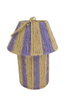 Jutelaterne, Jet Purple/Natur, D21 H28/41 cm