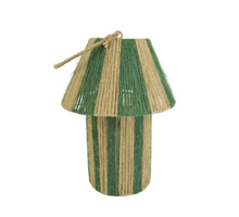 Jute Lantaarn Jet Groen/Naturel D27,5 H36/53cm