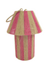 Jute-Laterne, Jet Fuchsia/Natur, Durchmesser 27,5 cm, Höhe 36/53 cm