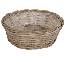 Rattan ''Kubu'' Round Low Basket Natural -SP H13xD30/25cm