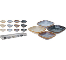 SNACKSCHAAL 9X9X2,5CM SET VAN 4 STUKS 3 ASSORTIE VORMEN
