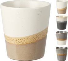 BECHER KERAMIK 3 TON D7,5 H8CM 200ML 4 FARBLICH SORTIERT