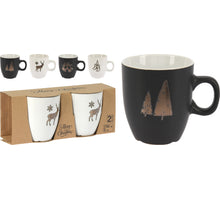 SET/2 TASSEN ERDWARE ''WEIHNACHTEN'' 150ML 5,07 OZ. 4 SORTEN