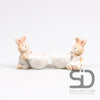 HASE MIT EI KERAMIK 9X6X8,5 CM