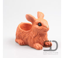 KANINCHEN MIT PFLANZER ZEMENT 21X13.5X16 CM ZIEGELROT