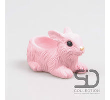 KANINCHEN MIT PFLANZER ZEMENT 13,5X7,5X8 CM ROSA