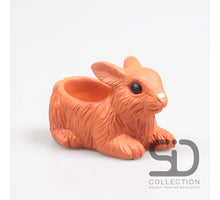 KANINCHEN MIT PFLANZER ZEMENT 13,5X7,5X8 CM STEIN ROT