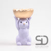 HASE MIT SCHALE ZEMENT 15X12.5X23 CM FLIEDERFARBEN