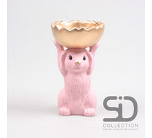 HASE MIT SCHALE ZEMENT 15X12.5X23 CM ROSA