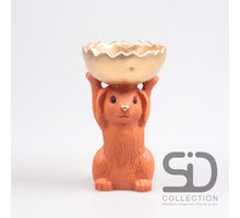 HASE MIT SCHALE ZEMENT 15X12.5X23 CM STEIN ROT