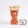 HASE MIT SCHALE ZEMENT 15X12.5X23 CM STEIN ROT