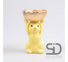 HASE MIT SCHALE ZEMENT 15X12.5X23 CM GELB