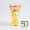 HASE MIT SCHALE ZEMENT 15X12.5X23 CM GELB