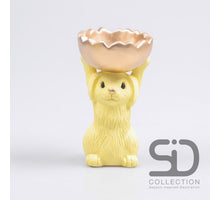 HASE MIT SCHALE ZEMENT 11X9,5X18 CM GELB