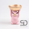 VOGEL MIT SCHALE ZEMENT 14X9.5X14 CM ROSA