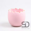 ZERBROCHENES EI ZEMENT 14X14X13,5 CM ROSA