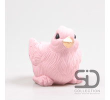 VOGEL MIT PFLANZGEFÄSS ZEMENT 15X10X12 CM ROSA