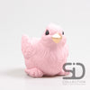 VOGEL MIT PFLANZGEFÄSS ZEMENT 15X10X12 CM ROSA