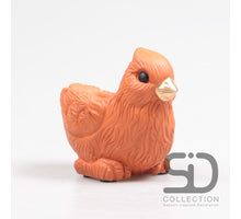 VOGEL MIT PFLANZER ZEMENT 12X8X7,5 CM STEIN ROT
