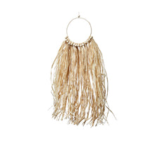 Wanddekoration aus Raffia, 18x70cm + Perlen