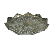 Plate leaf Silver 7x37x38cm