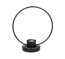 Kerzenhalter Metall Schwarz 18x8x20cm